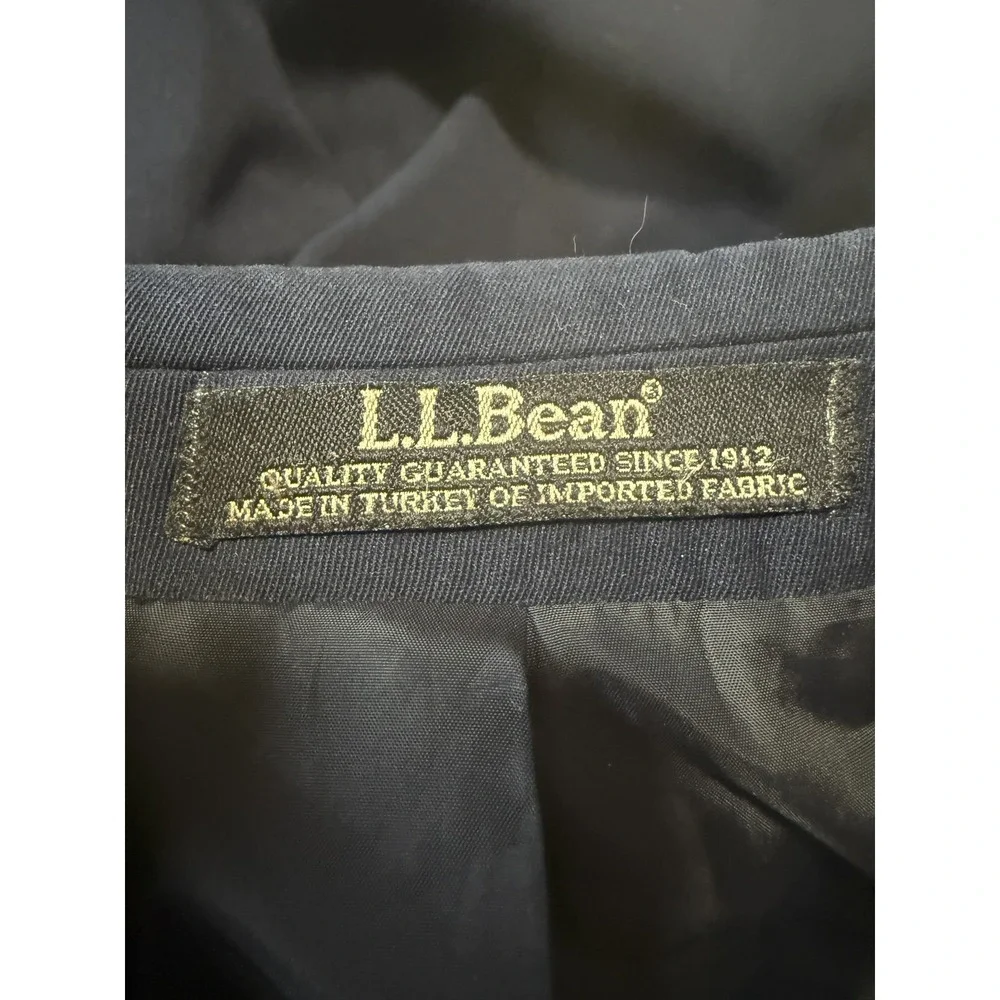LL Bean‎ - Men's Navy Blue Blazer Sport Coat - Gold Buttons Classic - 40 Regular